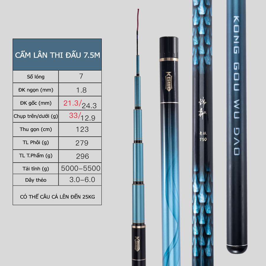 Cần Câu Đài Săn Hàng Lão Ngư Cẩm Lân-Bản Thi Đấu