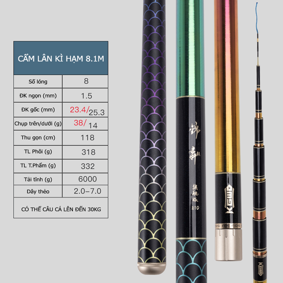 Cần Câu Đài Săn Hàng Lão Ngư Cẩm Lân - Kì Hạm