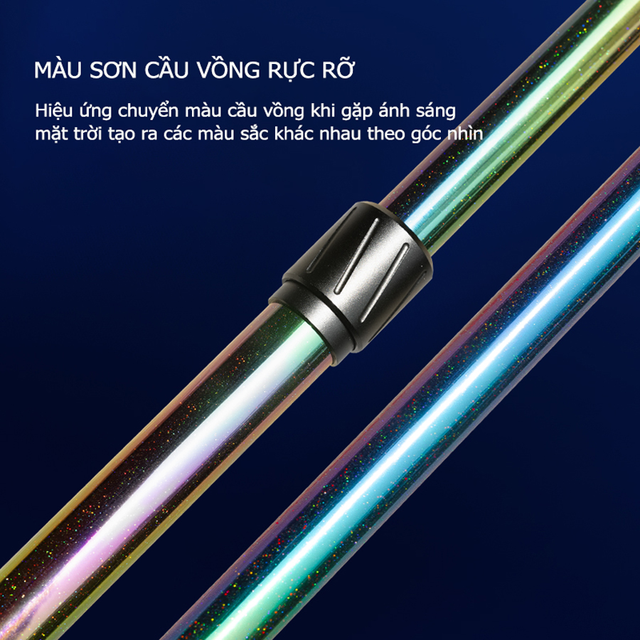 KGWD Cán Vợt Câu Đài Săn Hàng Lão Ngư Định Thuỷ Phiên Bản Cầu Vồng