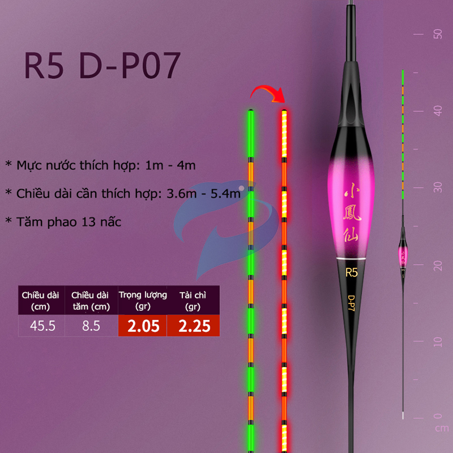 Phao Câu Đài Ngày Đêm Đổi Màu Tiểu Phượng Hoàng R5-DP