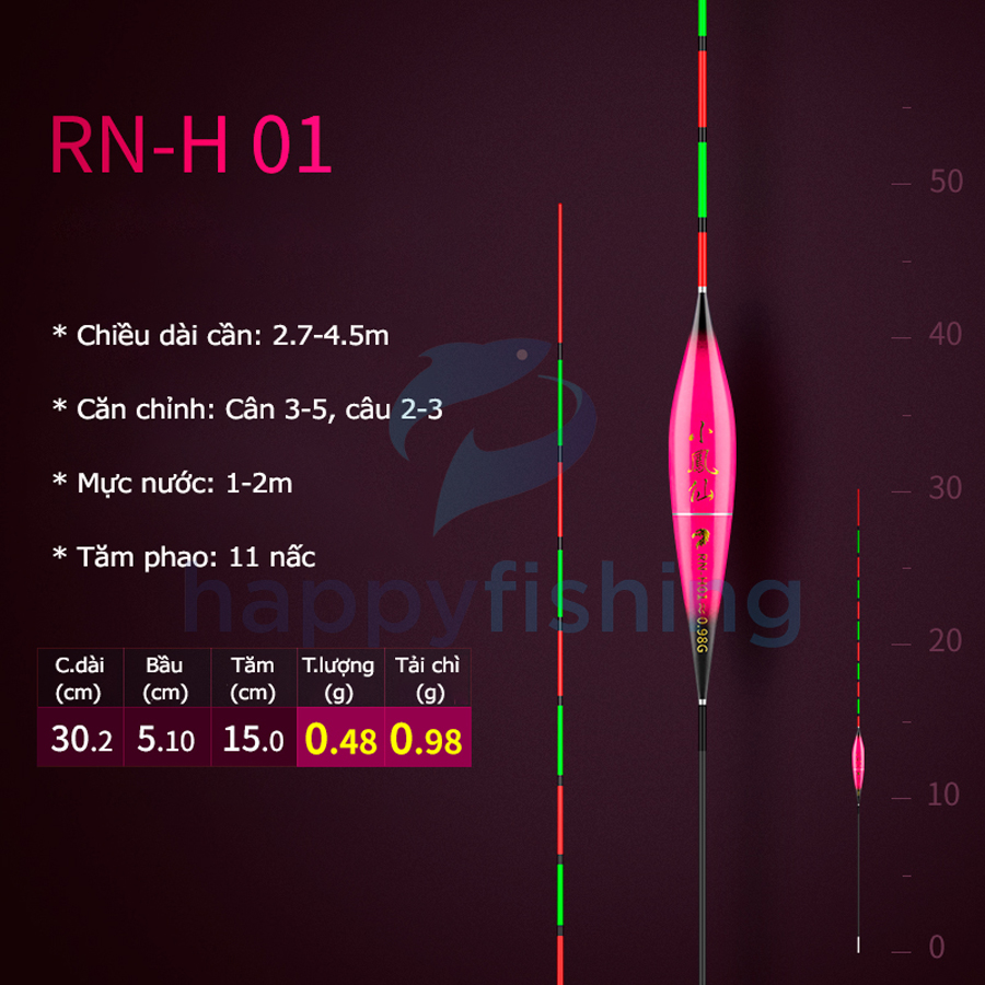 Phao Câu Đài Độ Nhạy Cao Tăm Phao Đỏ Bắt Mắt Tiểu Phượng Hoàng