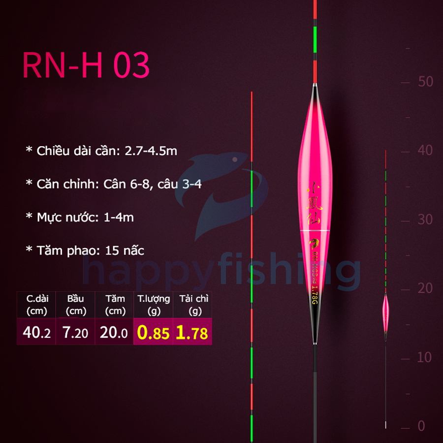 Phao Câu Đài Độ Nhạy Cao Tăm Phao Đỏ Bắt Mắt Tiểu Phượng Hoàng