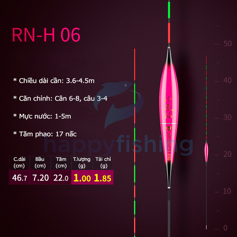 Phao Câu Đài Độ Nhạy Cao Tăm Phao Đỏ Bắt Mắt Tiểu Phượng Hoàng