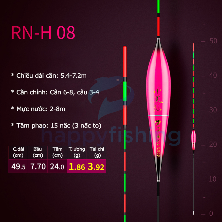 Phao Câu Đài Độ Nhạy Cao Tăm Phao Đỏ Bắt Mắt Tiểu Phượng Hoàng