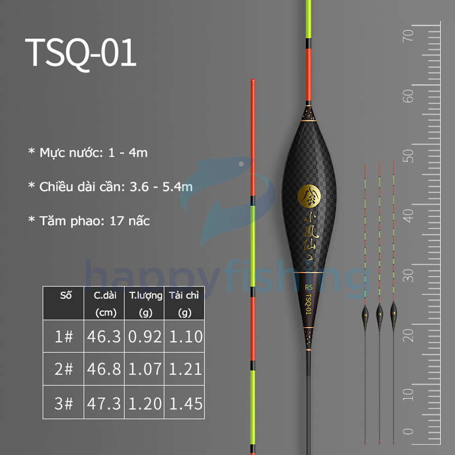 Phao Câu Đài Carbon Cao Cấp Tiểu Phượng Hoàng