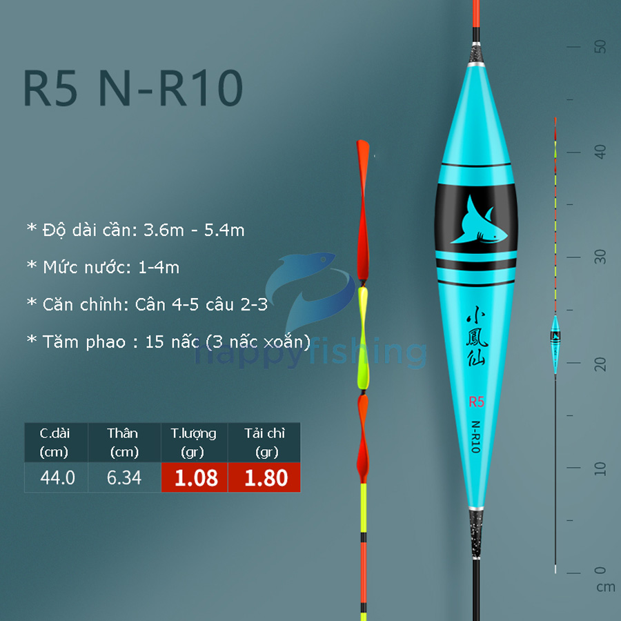 Phao Nano Câu Đài Tăm Xoắn Tiểu Phượng Hoàng