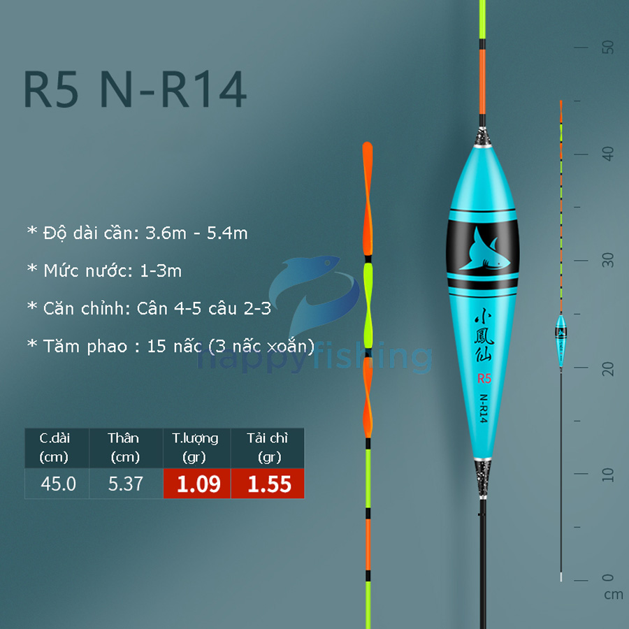 Phao Nano Câu Đài Tăm Xoắn Tiểu Phượng Hoàng