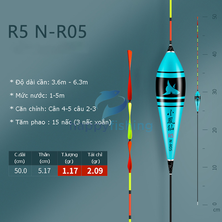 Phao Nano Câu Đài Tăm Xoắn Tiểu Phượng Hoàng