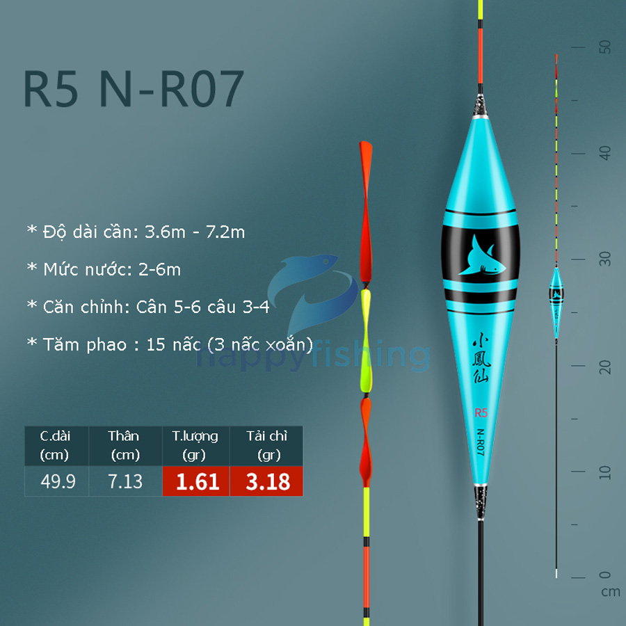 Phao Nano Câu Đài Tăm Xoắn Tiểu Phượng Hoàng