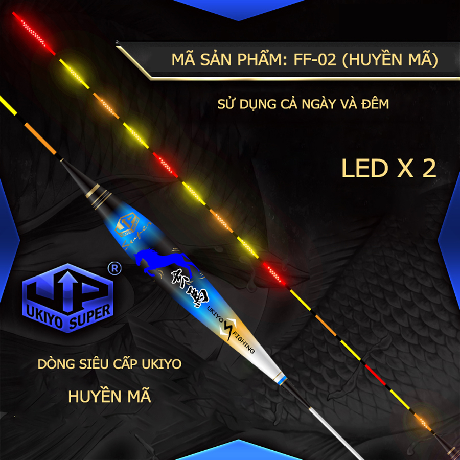 Phao Cỏ Điện Tử Tăm LED Độ Nhạy Cao UKIYO FF-02 Huyền Mã
