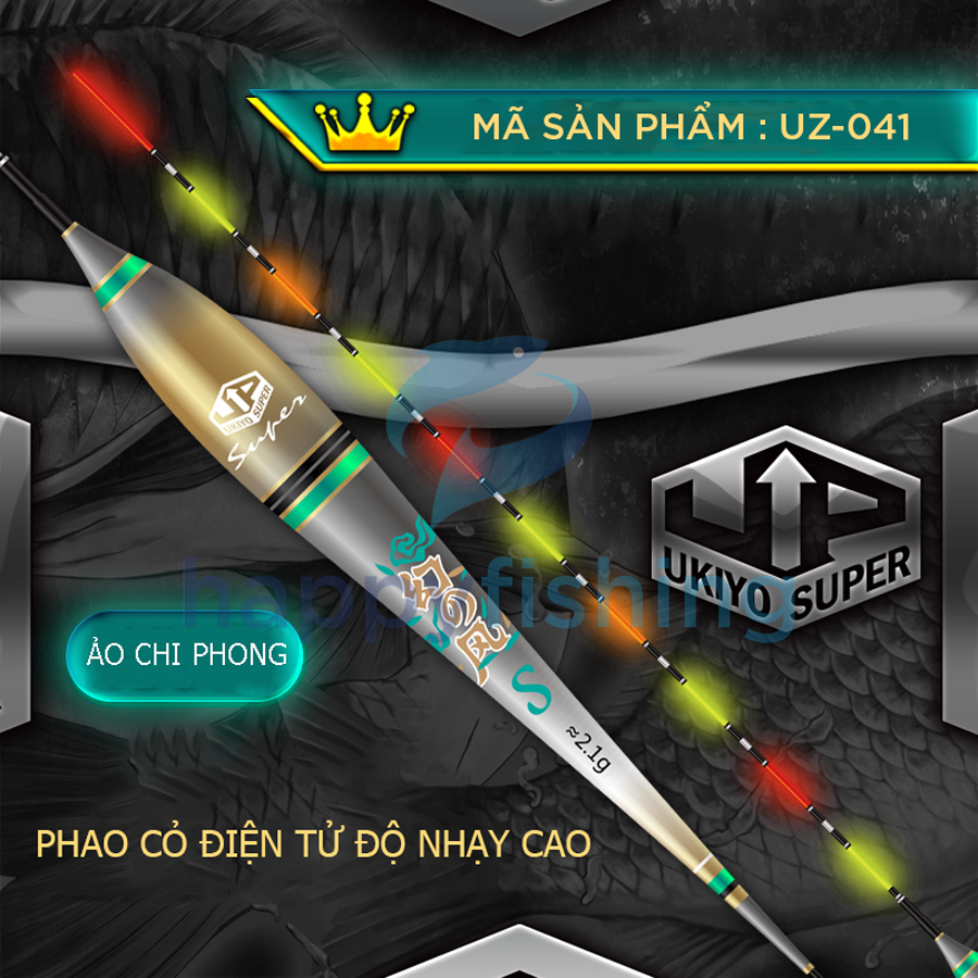 Phao Đèn Câu Đêm, Phao Câu Đài Điện Tử UKIYO UZ-041 (Ảo Chi Phong)