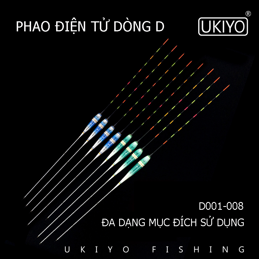 Phao Câu Cá Điện Tử, Phao Đèn Câu Đêm UKIYO mã D-Happy Fishing