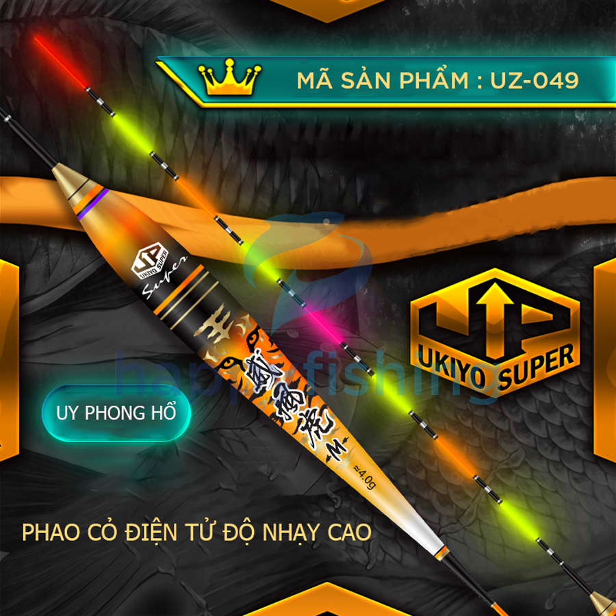Phao Cỏ Điện Tử Độ Nhạy Cao, Phao Đèn Săn Hàng UKIYO UZ-049 (Uy Phong Hổ)