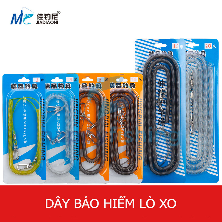 Dây Bảo Hiểm Lò Xo Co Giãn, Dây Bảo Hiểm Cần Câu Đài MC