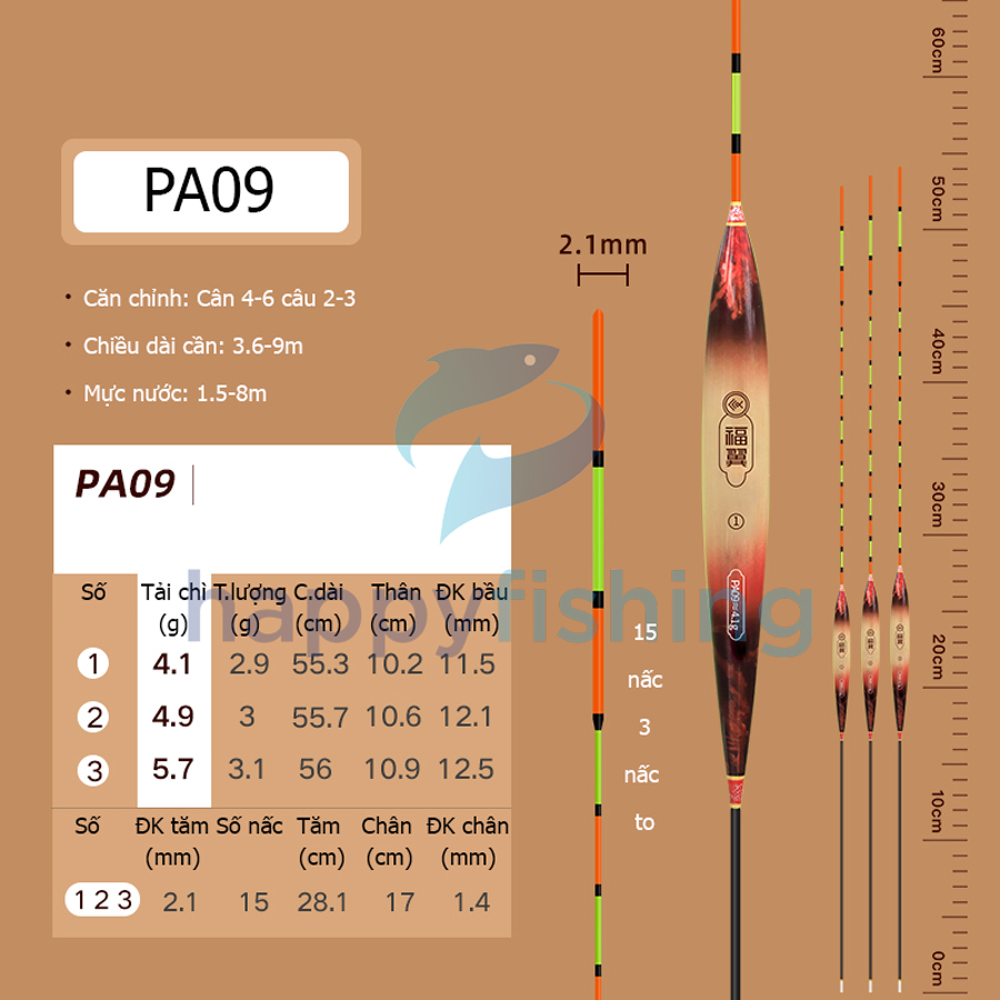 Phao Cỏ Sơn Mài, Phao Cỏ Câu Đài Độ Nhạy Cao FUYI 2022