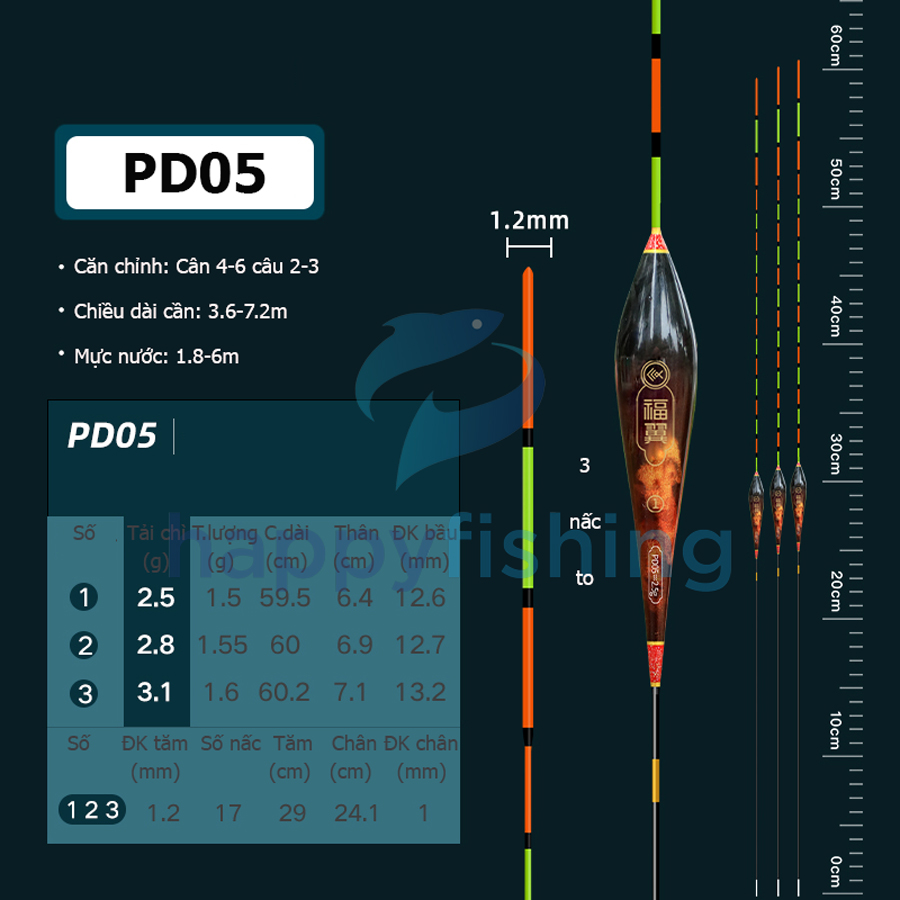 Phao Carbon Độ Nhạy Cao, Phao Câu Đài Cao Cấp, Phao Câu Cá Siêu Bền FUYI