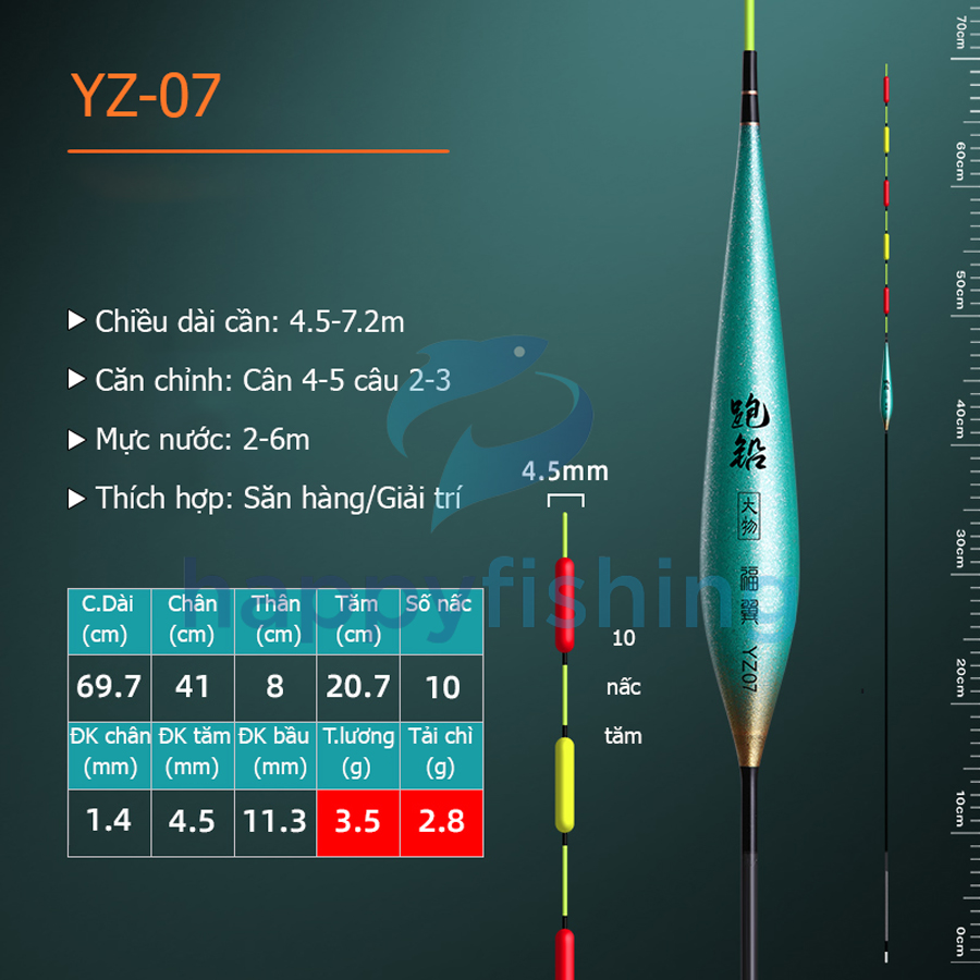 Phao Hố Đấu Săn Hàng, Phao Hố Đấu Tự Cân Chì, Phao Câu Trắm Đen FUYI