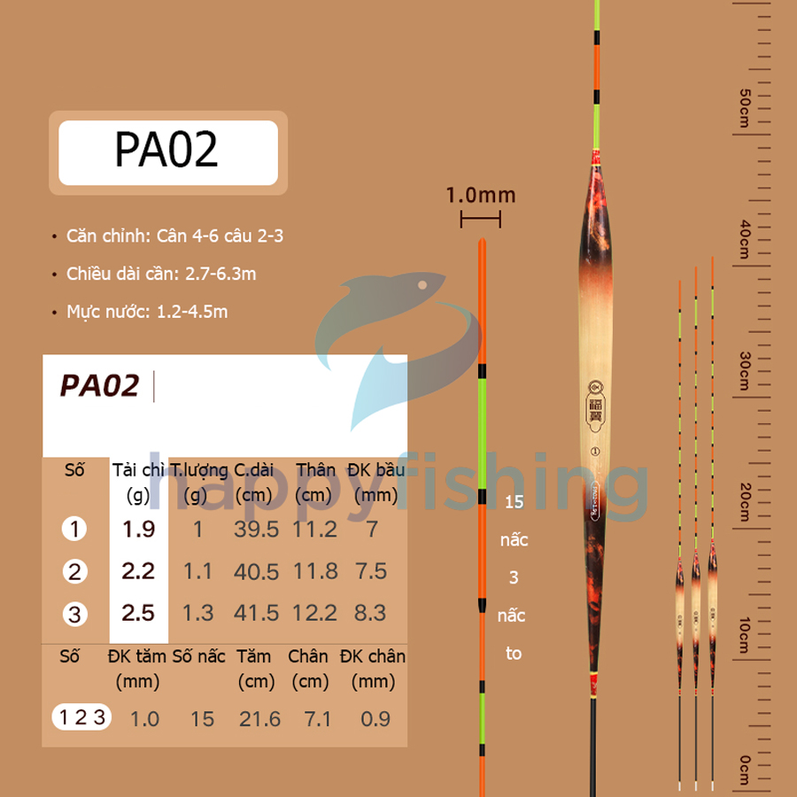 Phao Cỏ Sơn Mài, Phao Cỏ Câu Đài Độ Nhạy Cao FUYI 2022