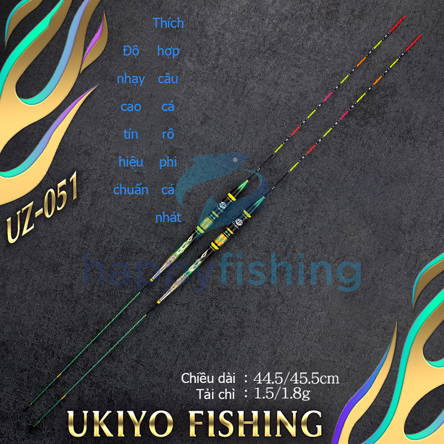Phao Cỏ Điện Tử Chuyên Cá Nhát, Phao Đèn Câu Đài Chuyên Rô Phi UKIYO UZ-051 (Du Ngư)