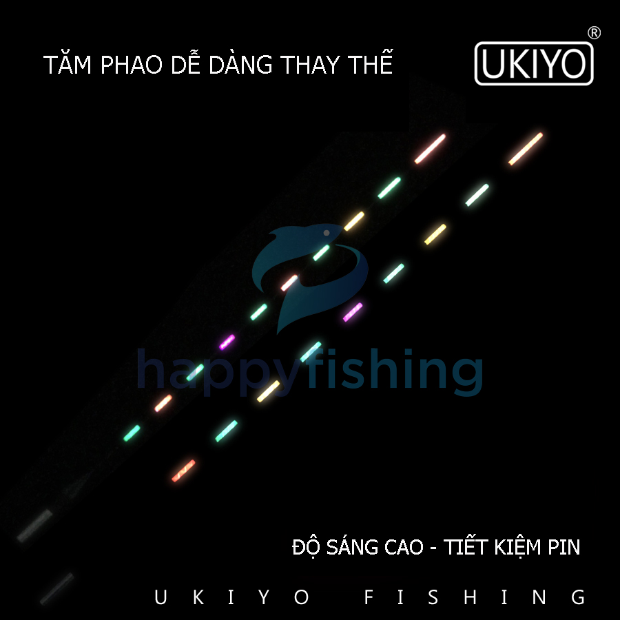 Phao Câu Cá Điện Tử, Phao Đèn Câu Đêm UKIYO mã D-Happy Fishing