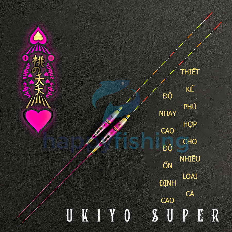 Phao Đèn Câu Đêm Chuyên Chép, Phao Điện Tử Độ Nhạy Cao UKIYO UZ-046 Đào Yêu