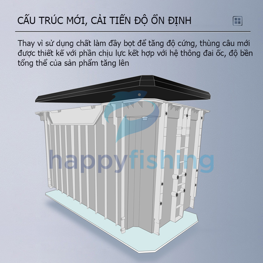 Thùng Câu Đài Carbon Lão Ngư 40L | Happy Fishing