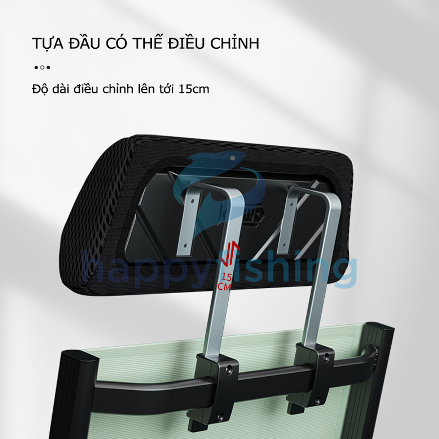 Ghế Câu Cá Công Thái Học Lão Ngư Phiên Bản Tựa Đầu