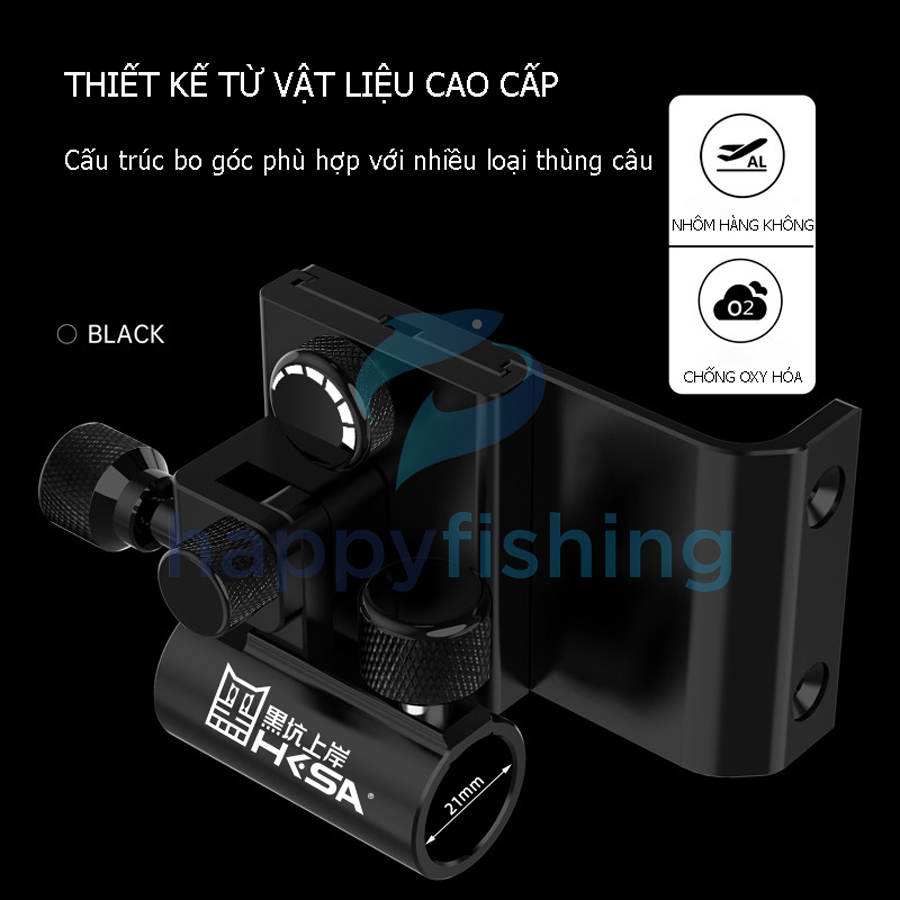 Bộ PAT Gắn Thùng, Bộ Phụ Kiện Thùng Câu Đài HKSA Đen