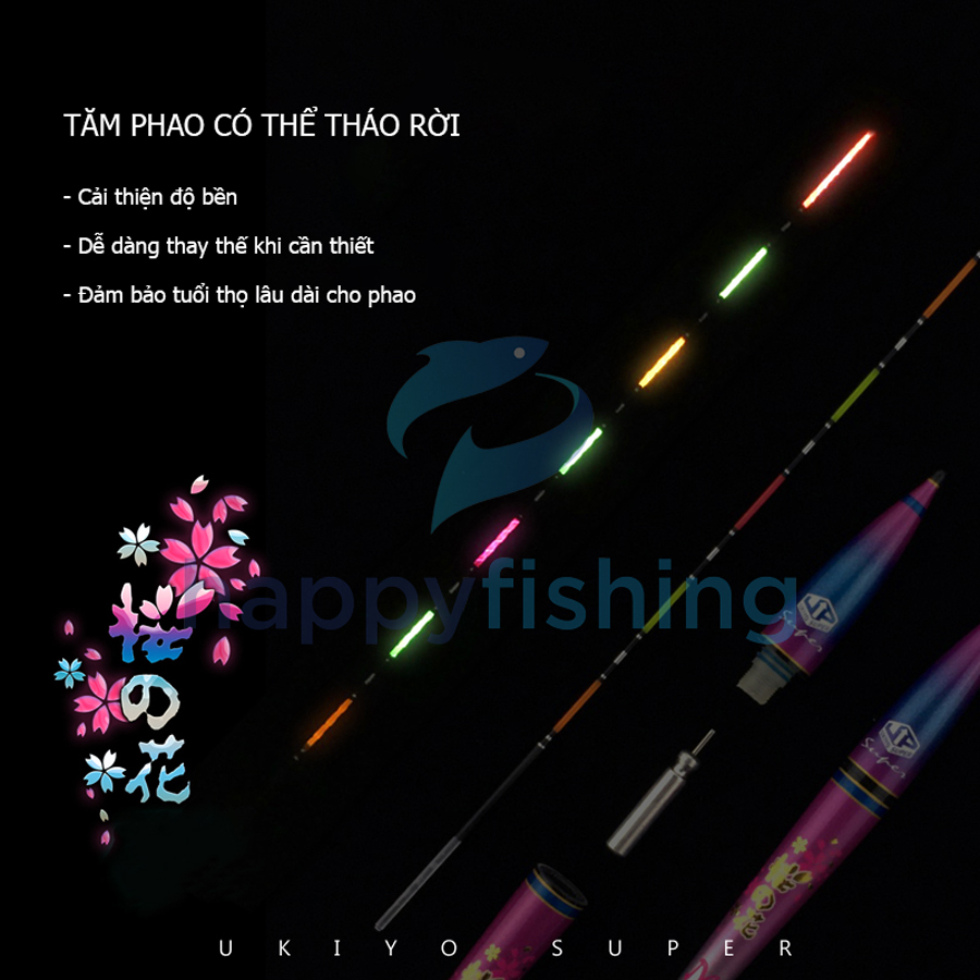 Phao Đèn Câu Đêm UKIYO, Phao Điện Tử Độ Nhạy Cao UZ-028 (Hoa Anh Đào)