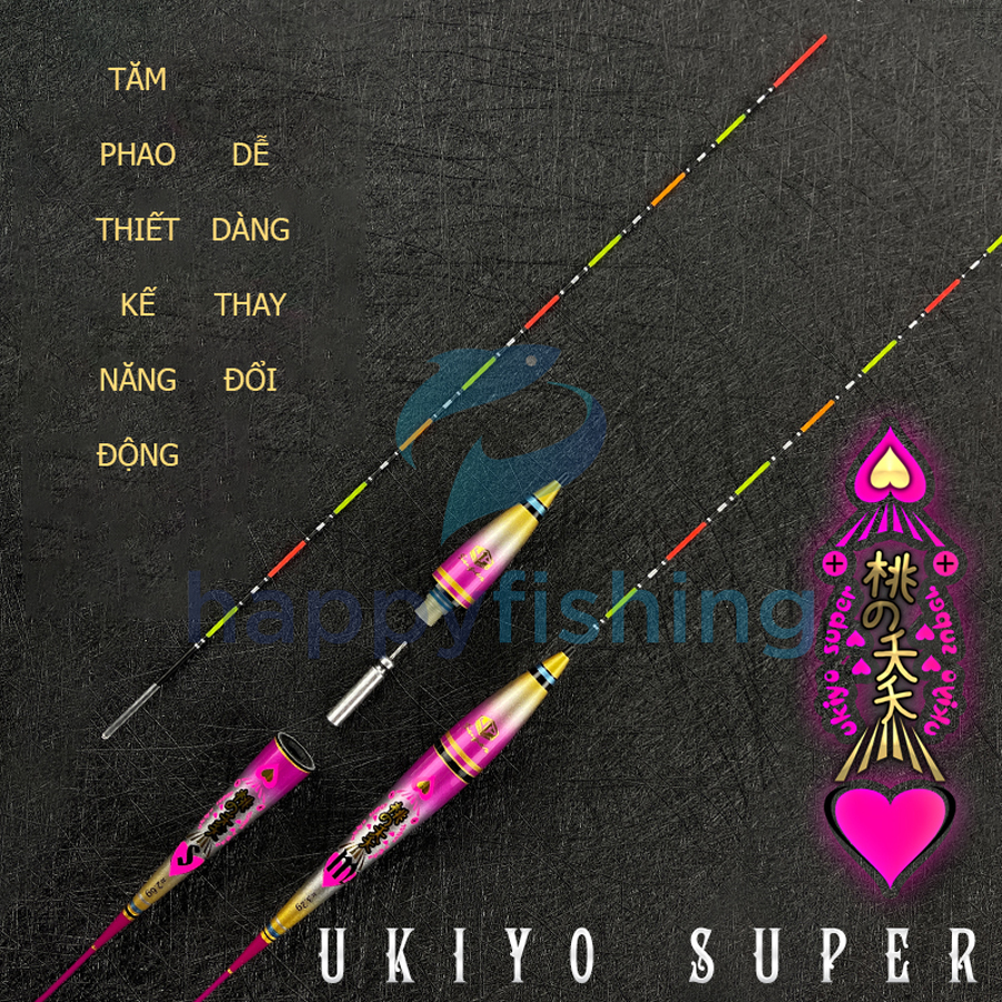 Phao Đèn Câu Đêm Chuyên Chép, Phao Điện Tử Độ Nhạy Cao UKIYO UZ-046 Đào Yêu
