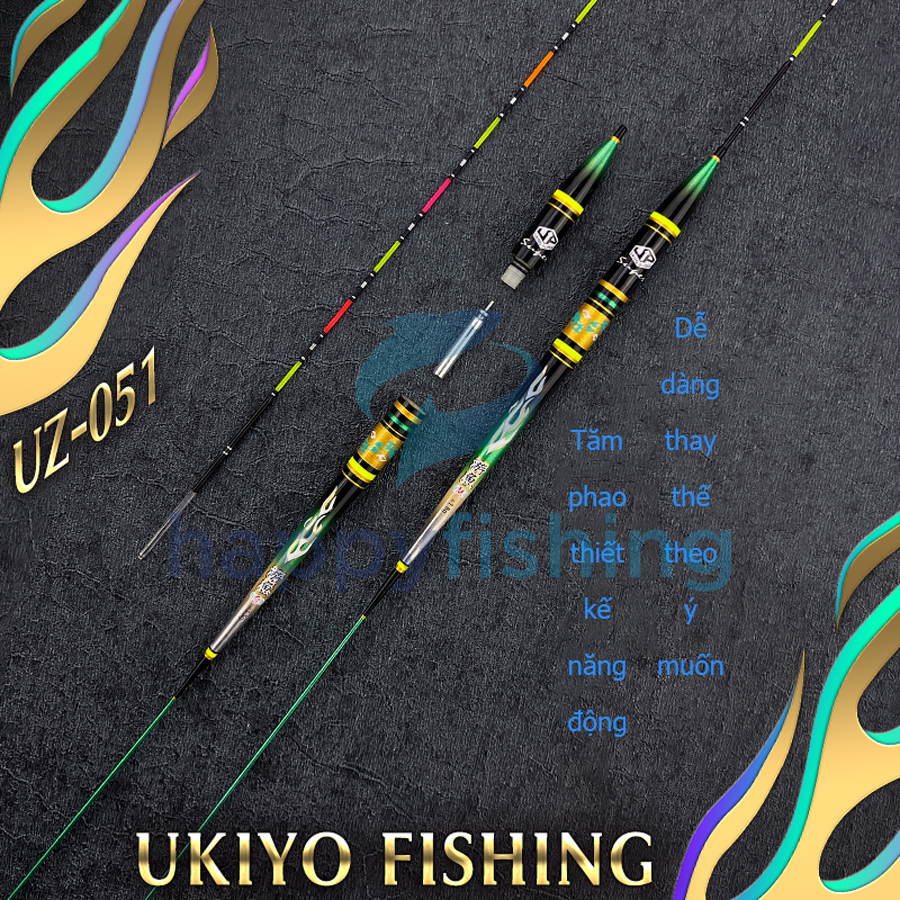 Phao Cỏ Điện Tử Chuyên Cá Nhát, Phao Đèn Câu Đài Chuyên Rô Phi UKIYO UZ-051 (Du Ngư)