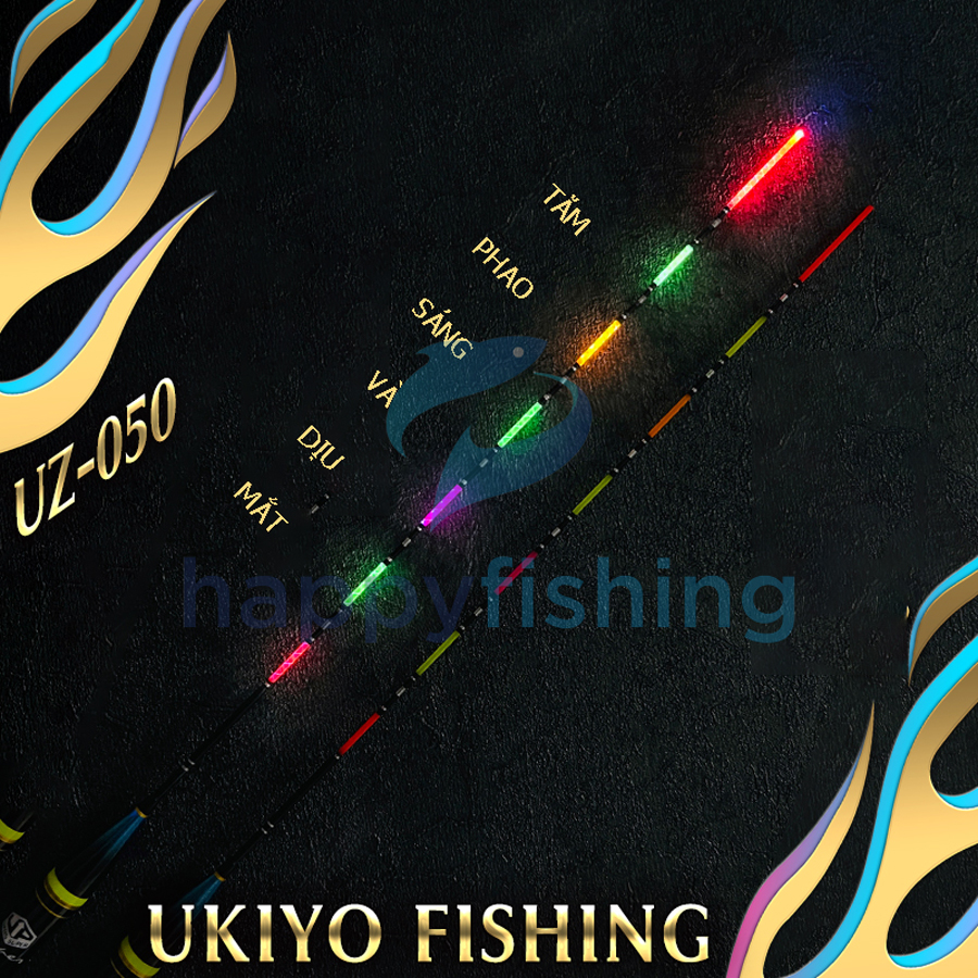 Phao Cỏ Điện Tử Chuyên Cá Nhát, Phao Đèn Câu Đài Chuyên Rô Phi UKIYO UZ-050 (Du Tâm)