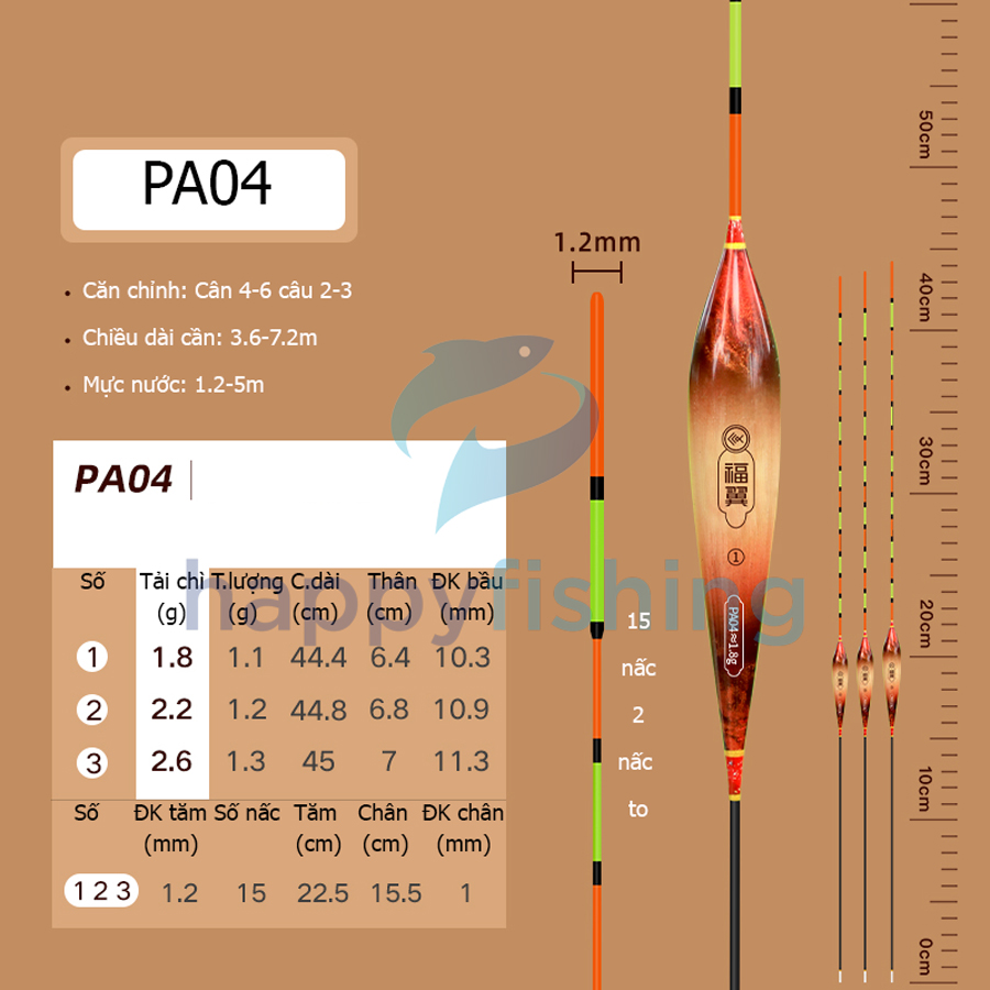 Phao Cỏ Sơn Mài, Phao Cỏ Câu Đài Độ Nhạy Cao FUYI 2022