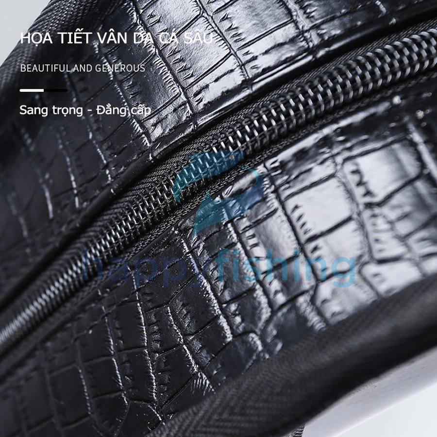 Bao Đựng Cần Câu Lão Ngư Vân Da Cá Sấu Phiên Bản Mở Rộng