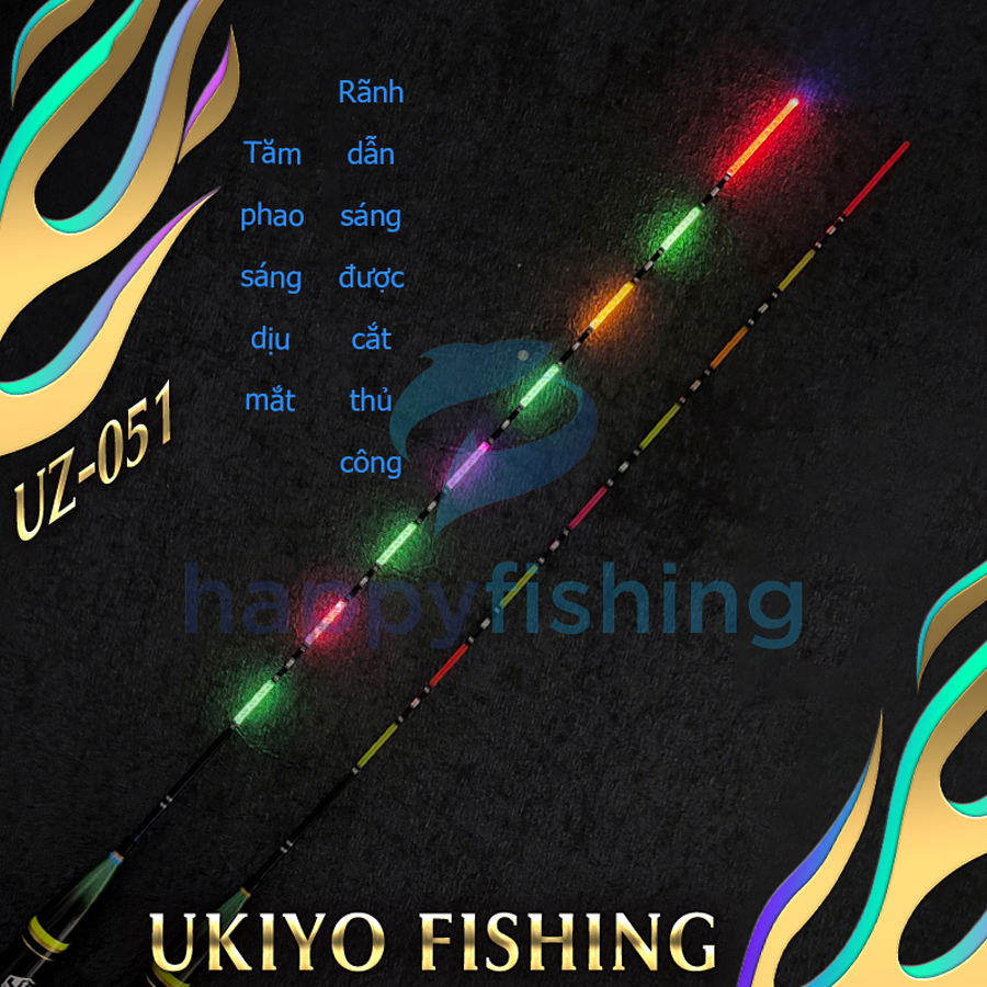 Phao Cỏ Điện Tử Chuyên Cá Nhát, Phao Đèn Câu Đài Chuyên Rô Phi UKIYO UZ-051 (Du Ngư)