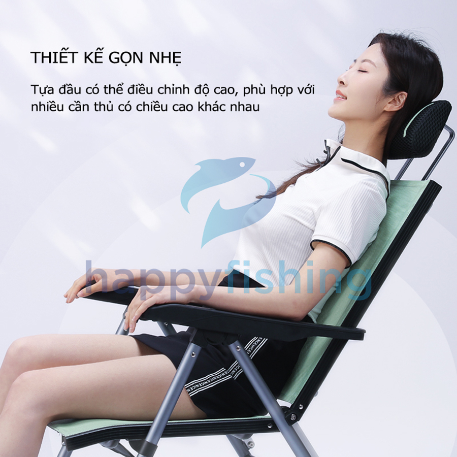 Ghế Câu Cá Công Thái Học Lão Ngư Phiên Bản Tựa Đầu