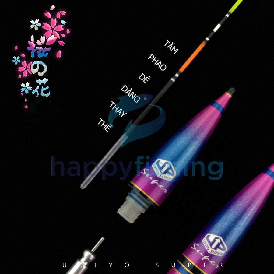 Phao Đèn Câu Đêm UKIYO, Phao Điện Tử Độ Nhạy Cao UZ-028 (Hoa Anh Đào)