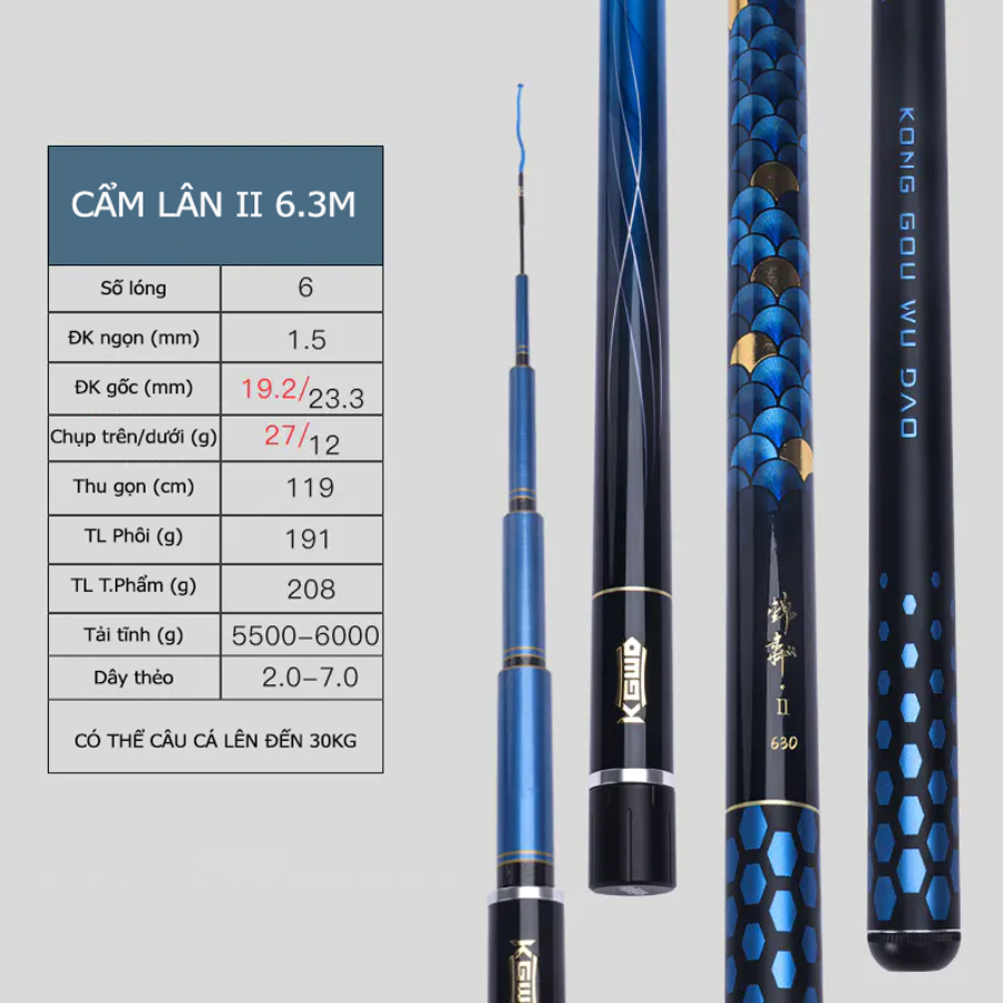 Cần Câu Đài Săn Hàng Lão Ngư Cẩm Lân Thế Hệ 2