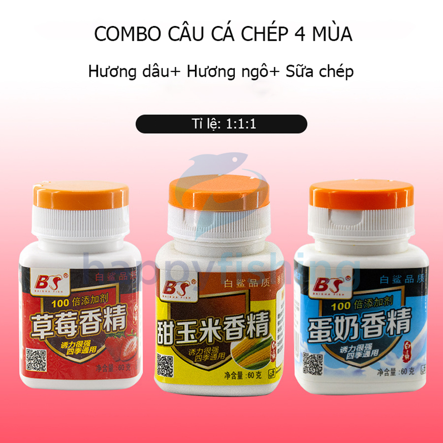 Mồi Câu Cá, Tinh Mùi Sữa Chép, Hương Ngô, Hương Dâu BS