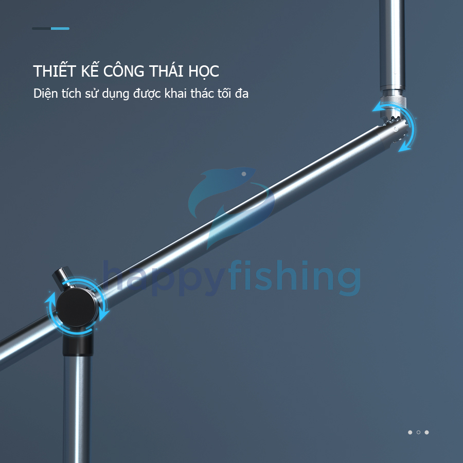 Ô Câu Cá Công Thái Học 02 Khớp Xoay Lão Ngư | Happy Fishing