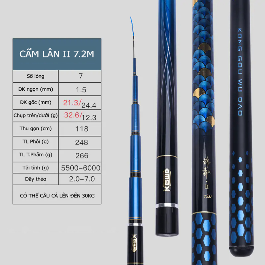 Cần Câu Đài Săn Hàng Lão Ngư Cẩm Lân Thế Hệ 2