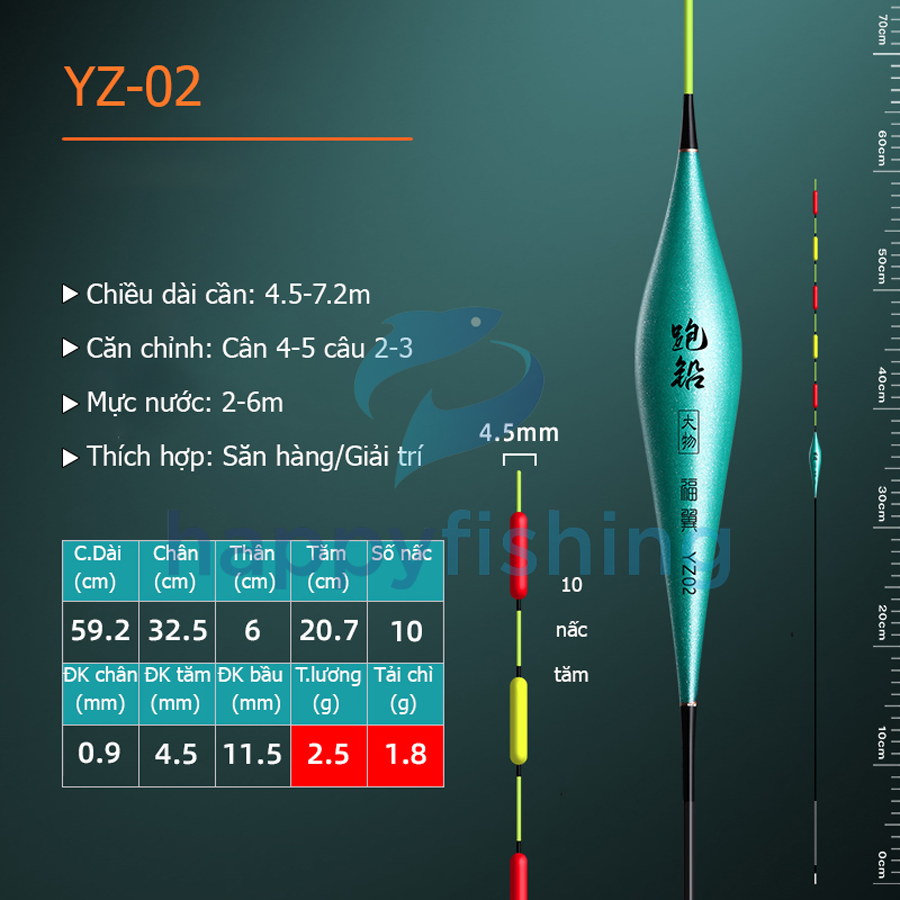Phao Hố Đấu Săn Hàng, Phao Hố Đấu Tự Cân Chì, Phao Câu Trắm Đen FUYI