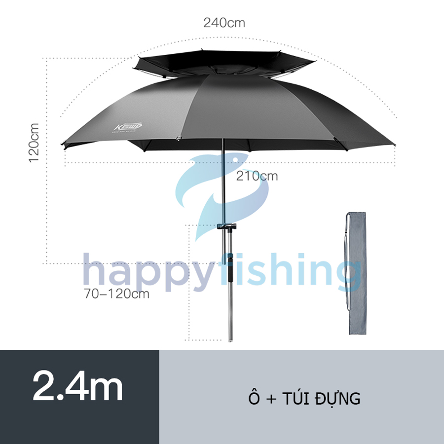 Ô Câu Cá, Ô 2 Tầng, Ô Xoay 360 Độ Cao Cấp Lão Ngư