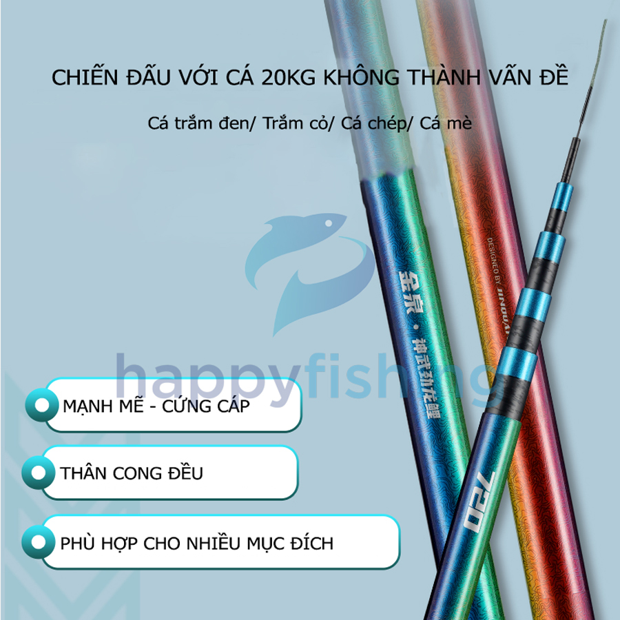 Cần Câu Tay, Cần Câu Đài JINQUAN Thần Vũ Kim Long Bản Nhẹ