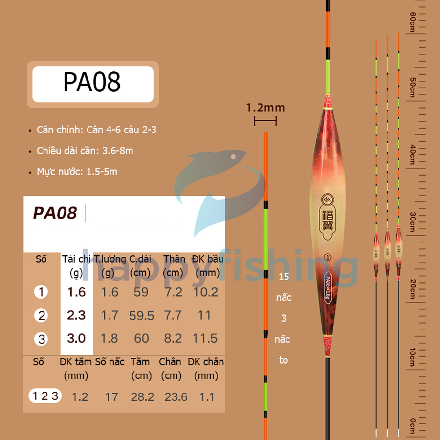 Phao Cỏ Sơn Mài, Phao Cỏ Câu Đài Độ Nhạy Cao FUYI 2022