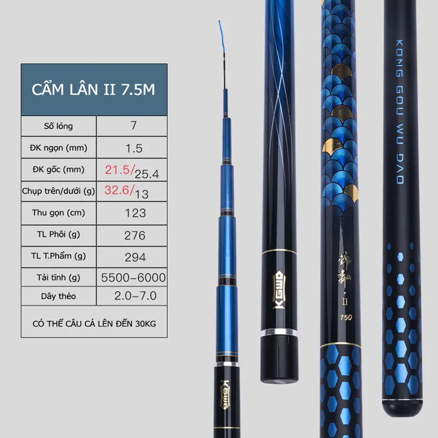 Cần Câu Đài Săn Hàng Lão Ngư Cẩm Lân Thế Hệ 2