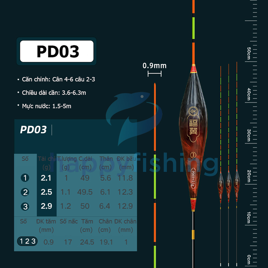 Phao Carbon Độ Nhạy Cao, Phao Câu Đài Cao Cấp, Phao Câu Cá Siêu Bền FUYI