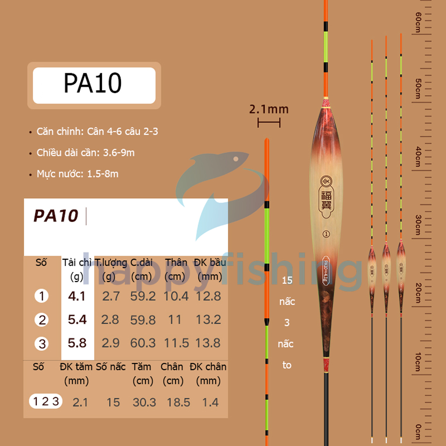 Phao Cỏ Sơn Mài, Phao Cỏ Câu Đài Độ Nhạy Cao FUYI 2022