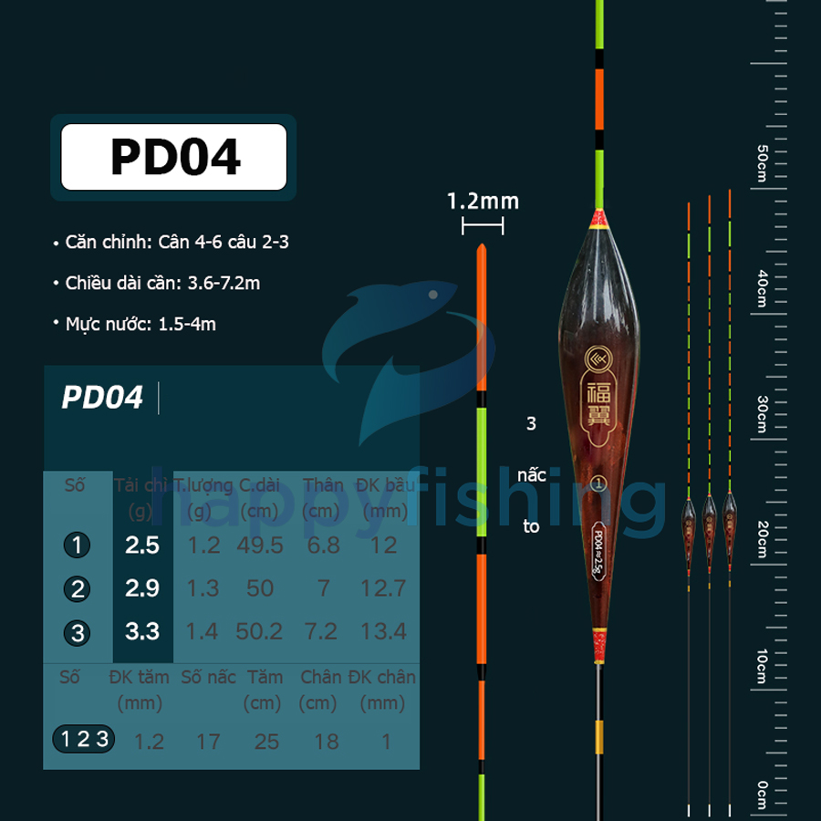 Phao Carbon Độ Nhạy Cao, Phao Câu Đài Cao Cấp, Phao Câu Cá Siêu Bền FUYI