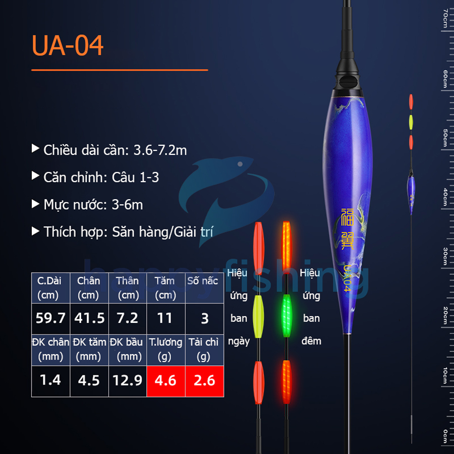 Phao Hố Đấu Câu Ngày Và Đêm, Phao Hố Đấu Săn Hàng, Phao Tự Cân FUYI